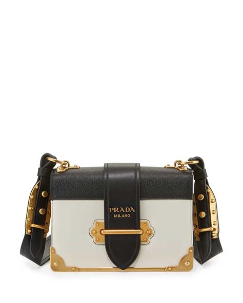 prada black and white bag